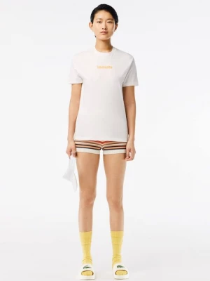 Foto van product T-shirt print Lacoste crème