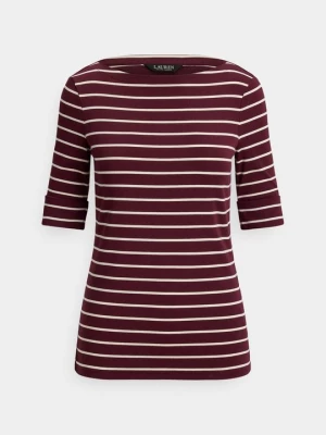 Foto van product T-shirt print Lauren Ralph Lauren bordeauxrood