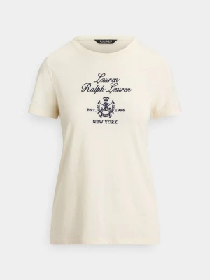 Foto van product T-shirt print Lauren Ralph Lauren crème