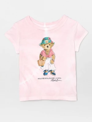 Foto van product T-shirt print Lauren Ralph Lauren donkerroze