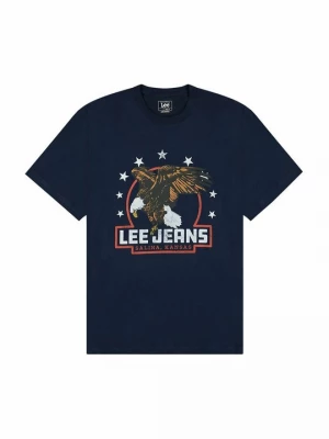 Foto van product T-shirt print Lee donkerblauw