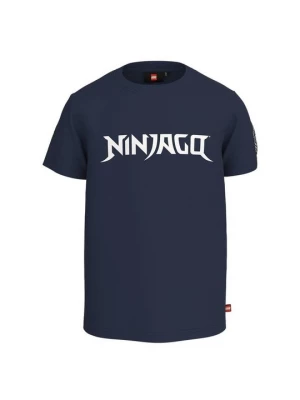 Foto van product T-shirt print LEGO donkerblauw denim