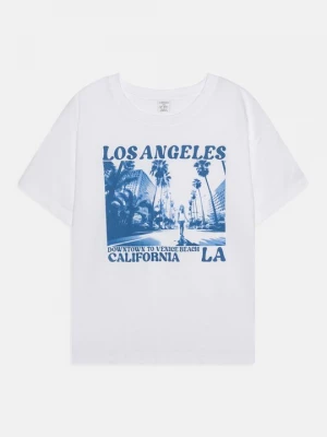 Foto van product T-shirt print Lindex crème