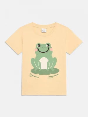 Foto van product T-shirt print Lindex geel