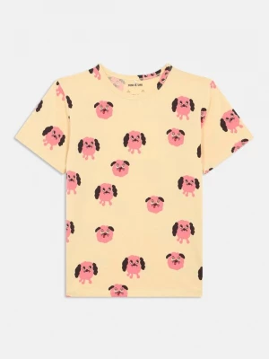 Foto van product T-shirt print Mini Rodini geel
