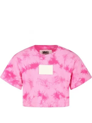 Foto van product T-shirt print MM6 Maison Margiela donkerroze