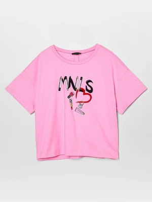Foto van product T-shirt print Monnalisa donkerroze