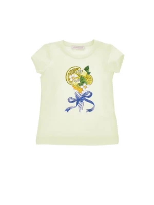 Foto van product T-shirt print Monnalisa lichtgeel