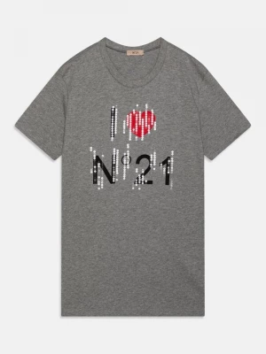 Foto van product T-shirt print N°21 grijs