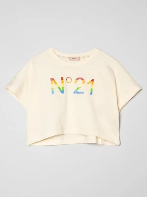 Foto van product T-shirt print N°21 wit
