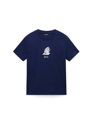 Foto van product T-shirt print Napapijri donkerblauw