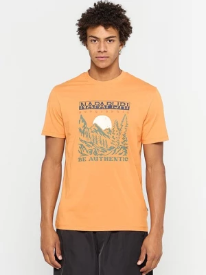 Foto van product T-shirt print Napapijri oranje