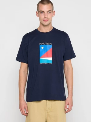 Foto van product T-shirt print Nautica donkerblauw