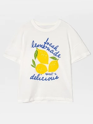Foto van product T-shirt print ONLY GIRLS crème