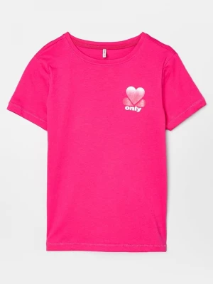 Foto van product T-shirt print ONLY GIRLS donkerroze