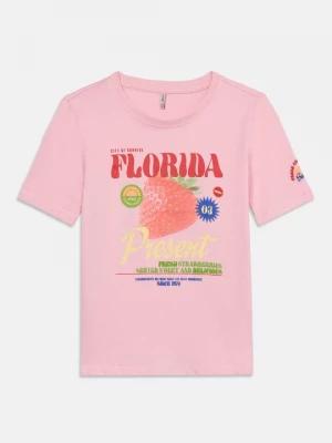 Foto van product T-shirt print ONLY GIRLS roze