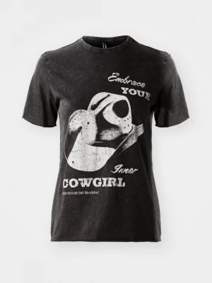 Foto van product T-shirt print Only zwart