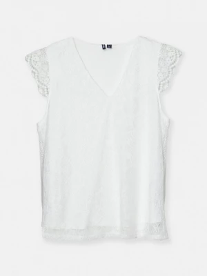 Foto van product T-shirt print Pieces crème