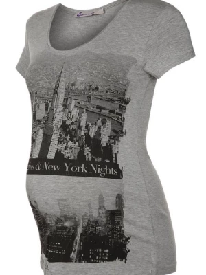 Foto van product T-shirt print Queen Mum grijs