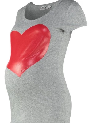Foto van product T-shirt print Queen Mum grijs gemêleerd