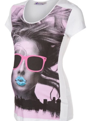 Foto van product T-shirt print Queen Mum wit