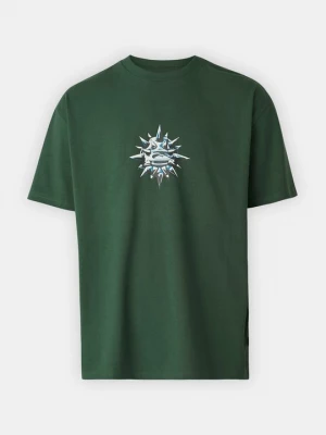 Foto van product T-shirt print Quiksilver donkergroen