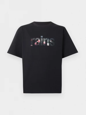 Foto van product T-shirt print Rains zwart