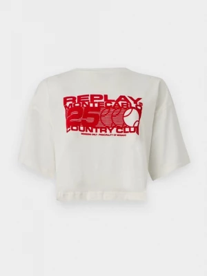 Foto van product T-shirt print Replay crème