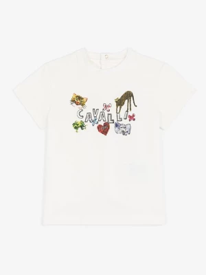 Foto van product T-shirt print Roberto Cavalli beżowy