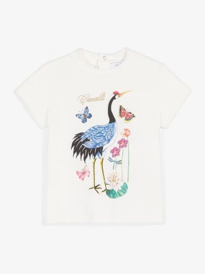 Foto van product T-shirt print Roberto Cavalli crème