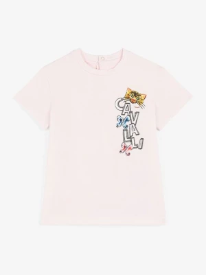 Foto van product T-shirt print Roberto Cavalli donkerroze