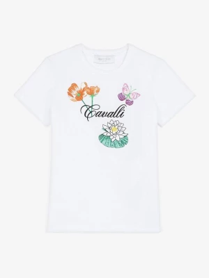 Foto van product T-shirt print Roberto Cavalli wit