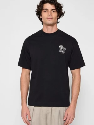 Foto van product T-shirt print Selected gemêleerd zwart