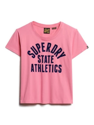 Foto van product T-shirt print Superdry donkerroze