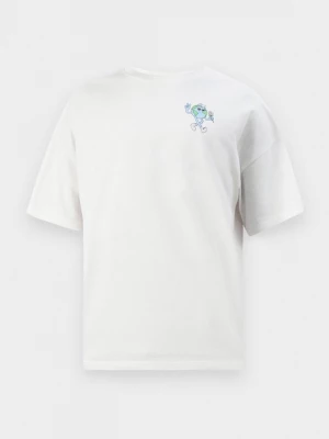 Foto van product T-shirt print The Tracksuit Club wit
