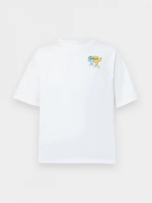 Foto van product T-shirt print The Tracksuit Club wit