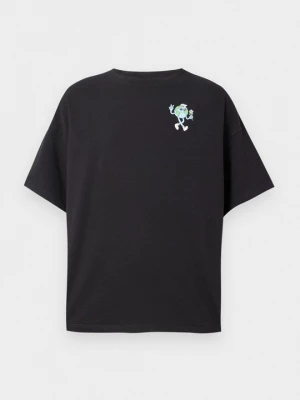Foto van product T-shirt print The Tracksuit Club zwart