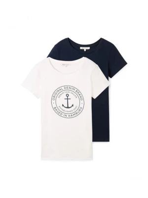 Foto van product T-shirt print Tom Tailor donkerblauw
