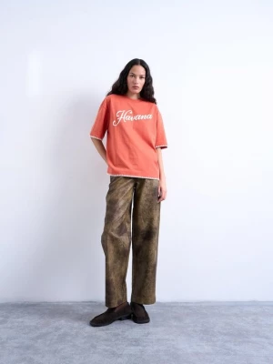 Foto van product T-shirt print Topshop oranje