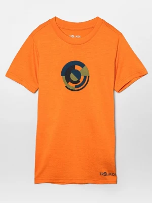 Foto van product T-shirt print Trollkids oranje