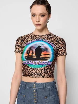 Foto van product T-shirt print Versace Jeans Couture bruin