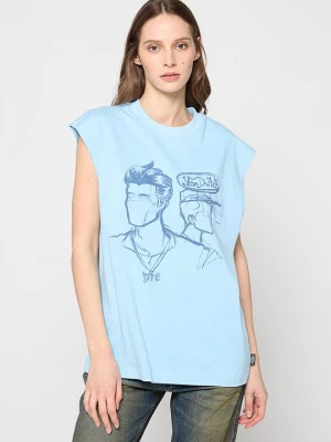 Foto van product T-shirt print Von Dutch lichtblauw