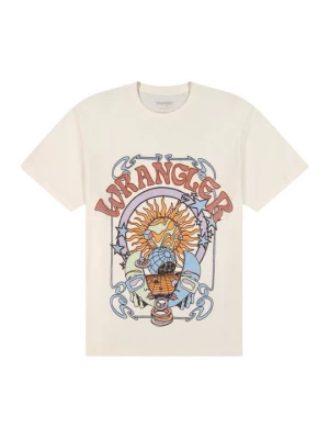 Foto van product T-shirt print Wrangler crème