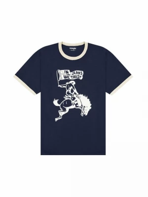 Foto van product T-shirt print Wrangler donkerblauw