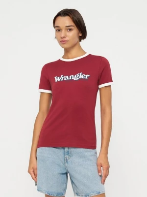Foto van product T-shirt print Wrangler rood