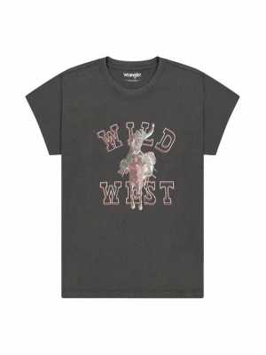 Foto van product T-shirt print Wrangler zwart
