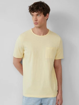 Foto van product T-shirt van slubgaren met borstzak en onafgewerkte randen s.Oliver geel