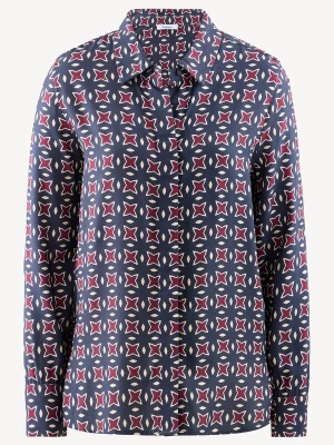 Foto van product Tamaris Blouse marine / aubergine / wit