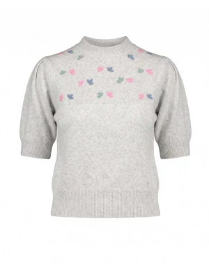 Foto van product Tantra Trui 'Jersey de manga corta con pajaritos bordados y frunce en el hombro (GRIS)' grijs