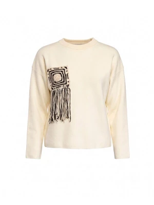 Foto van product Tantra Trui 'Jersey de punto con bolsillo y detalle de crochet (BEIGE)' beige